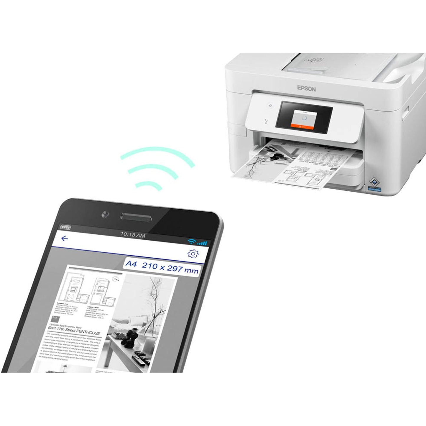 EPSON WorkForce Pro WF-M4619DWF 4 in 1 Tintenstrahl-Multifunktionsdrucker grau | C11CK74401