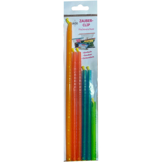 JADE Verschlussclips Zauber-Clips mehrfarbig | JD52-0002 | 1 Pack = 6 St.