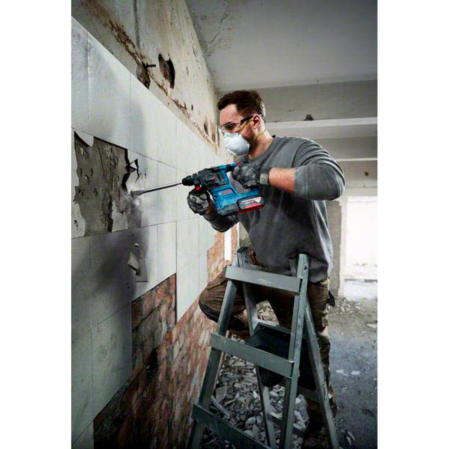 BOSCH Professional GBH 18V-22 Akku-Bohrhammer-Set 18,0 V, mit 2 Akkus | 611924002