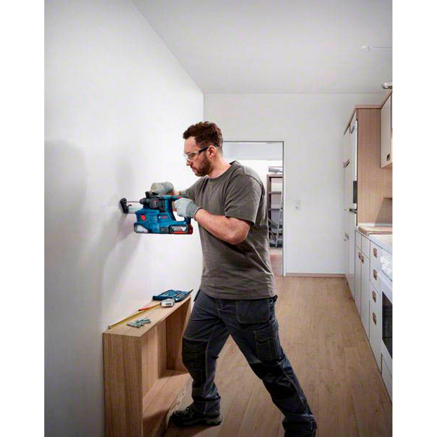 BOSCH Professional GBH 18V-22 Akku-Bohrhammer-Set 18,0 V, mit 2 Akkus | 611924002