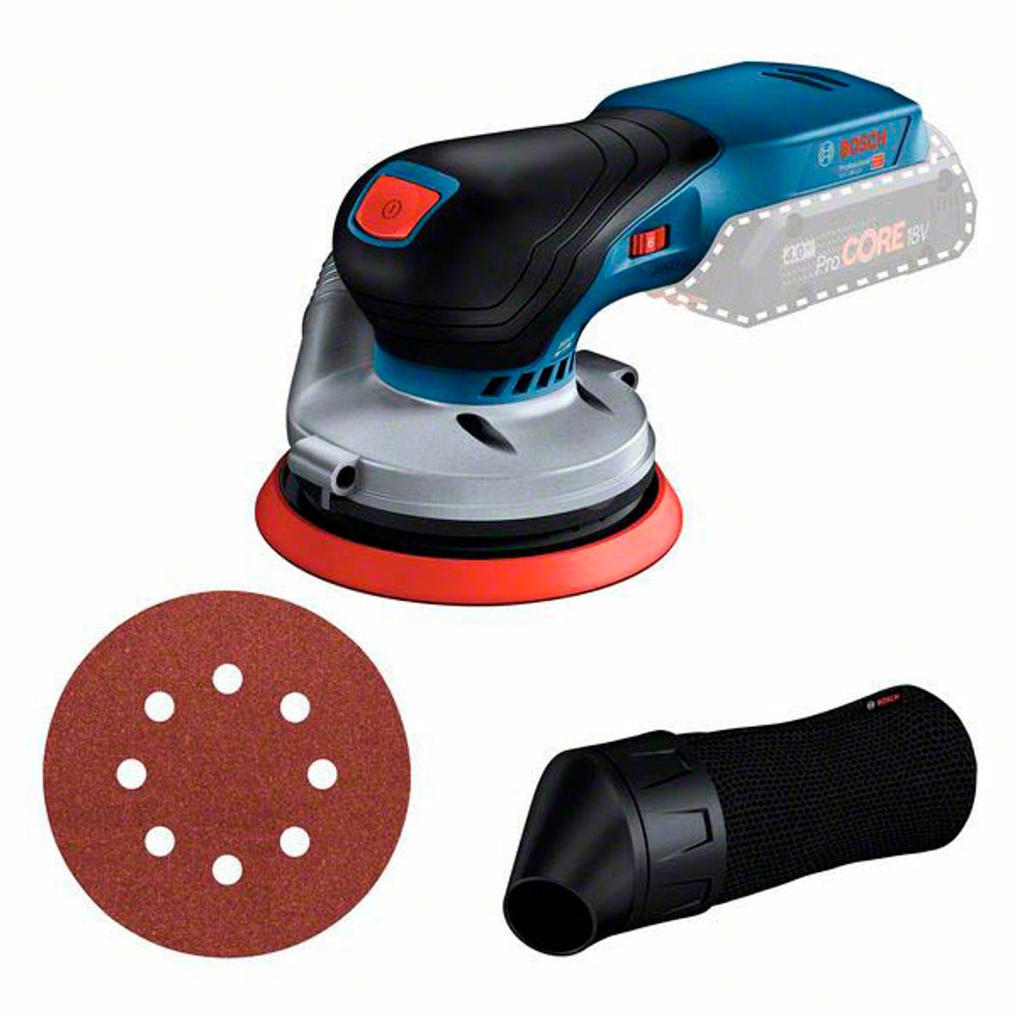 BOSCH Professional AKTION: GEX 18V-125 Akku-Exzenterschleifer 18,0 V, ohne Akku mit Prämie nach Registrierung | 601372200