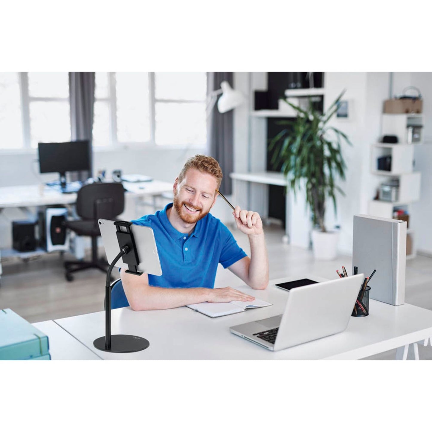 DURABLE Tablet-Halterung TWIST TABLE schwarz für 1 Tablet, Stangenhalterung | 894101