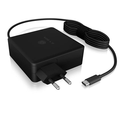 RaidSonic ICY BOX® Ladekabel mit Adapter schwarz, Kabellänge: 1,8 m, 90 W | IB-PS101-PD