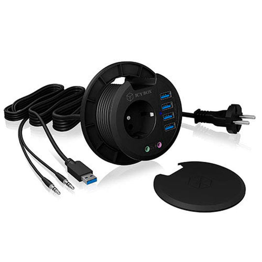 RaidSonic ICY BOX® USB-Hub 4-fach schwarz | IB-HUB1430