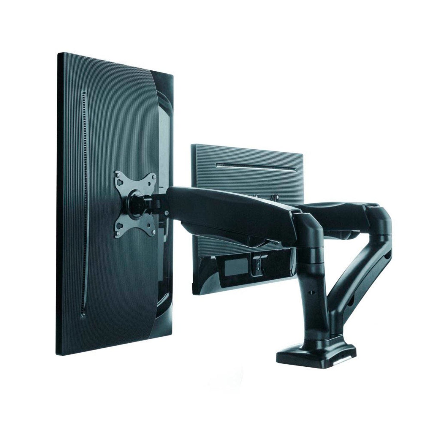 RaidSonic ICY BOX® Monitor-Halterung schwarz für 2 Monitore, Tischklemme, Tischbohrung | IB-MS304-T