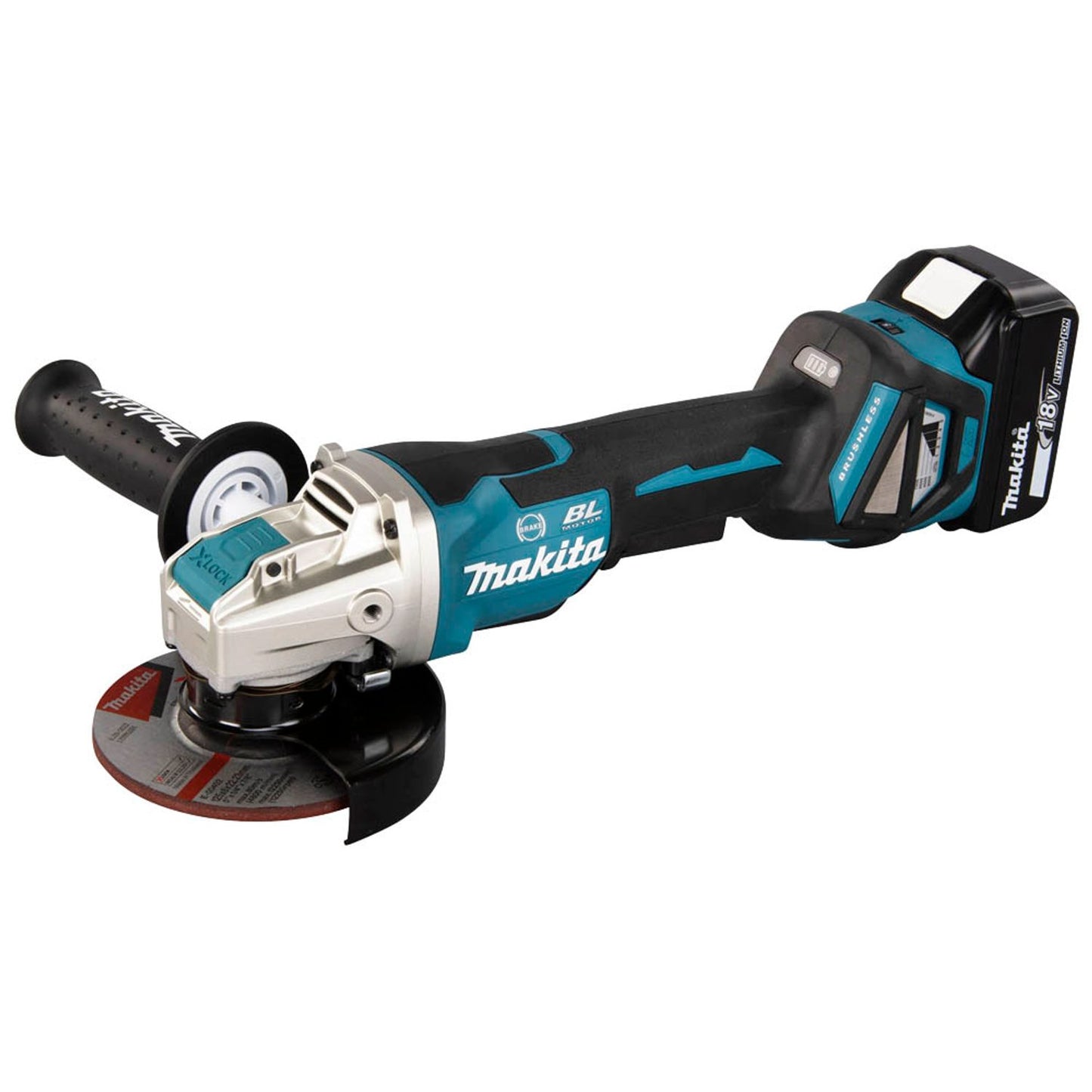 makita Akku-Winkelschleifer-Set 18,0 V, mit 2 Akkus | DGA519RTJ