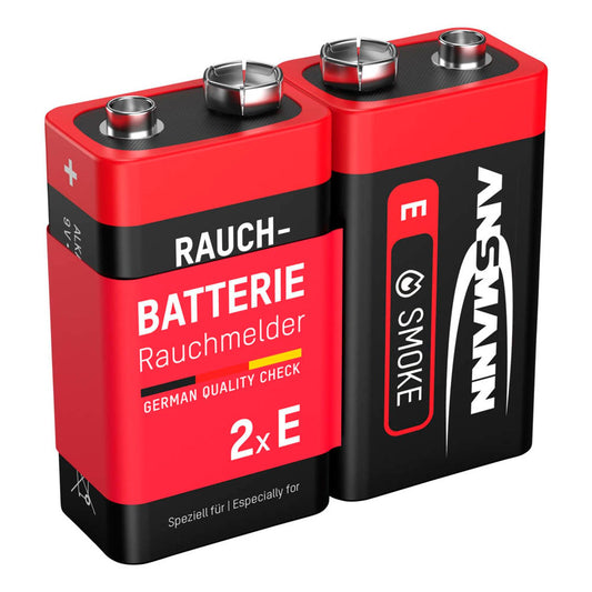 ANSMANN Batterien 6LR61 E-Block 9,0 V | 1515-0006 | 1 Pack = 2 St.