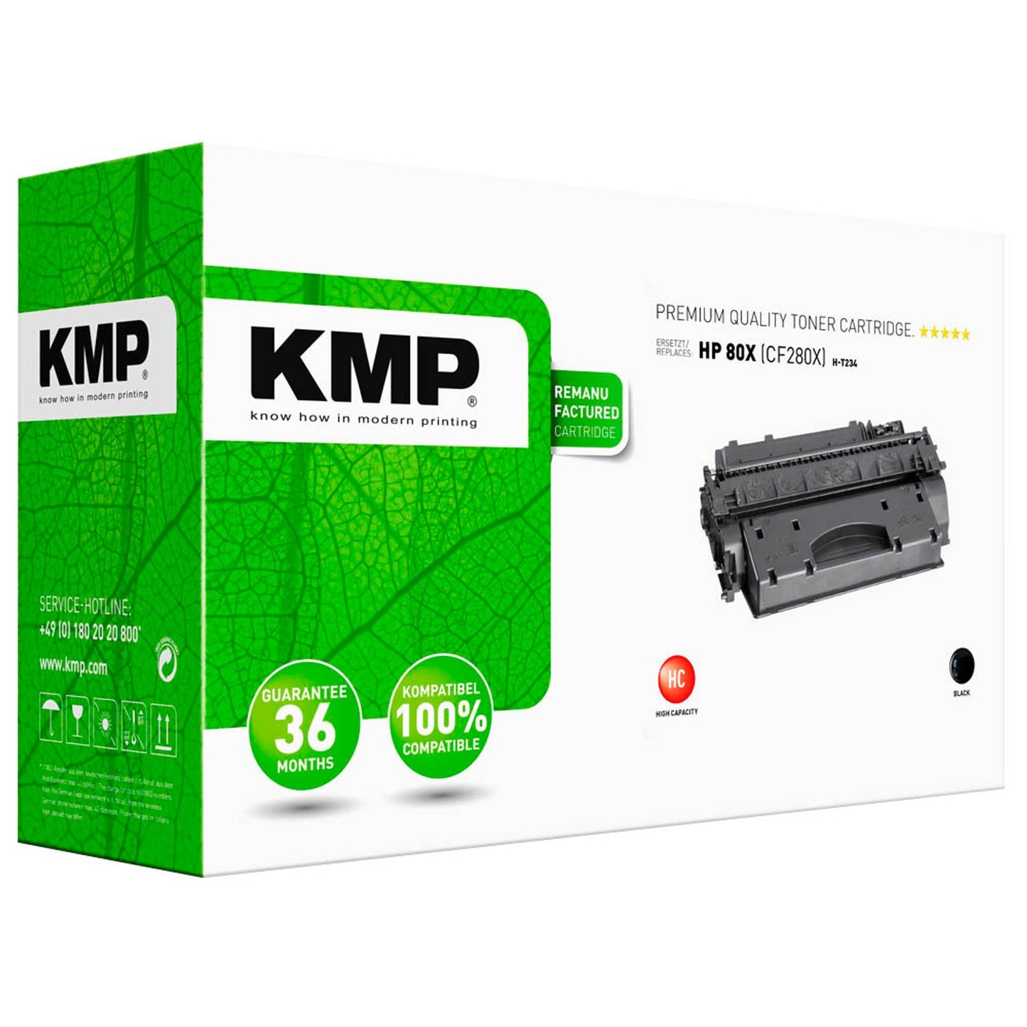KMP H-T234 schwarz Toner kompatibel zu HP 80X (CF280X) | 1235,8300
