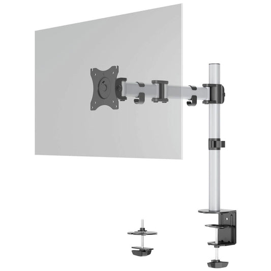 DURABLE Monitor-Halterung SELECT silber für 1 Monitor, Tischklemme, Tischbohrung | 509423