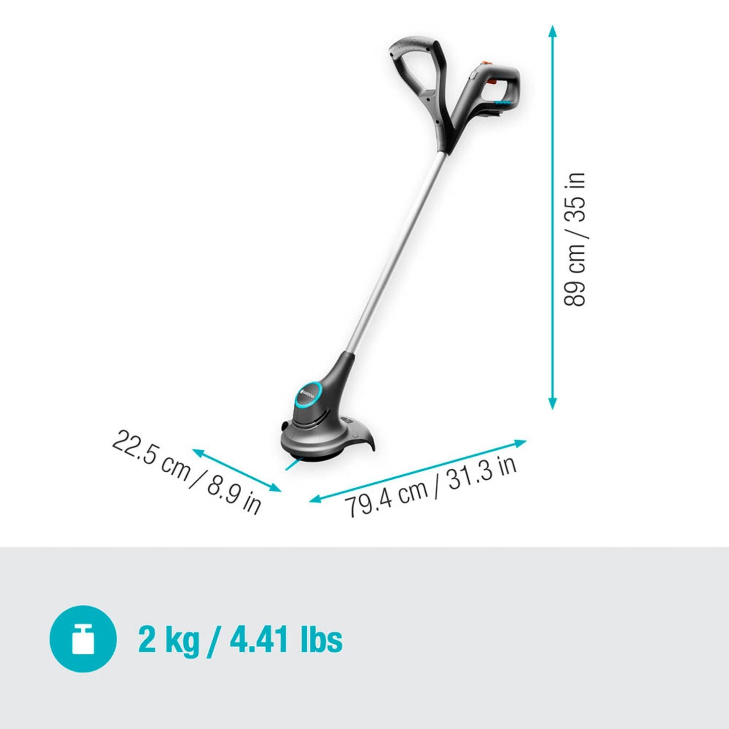 GARDENA Small-Cut 23/18V P4A Solo Akku-Rasentrimmer 18,0 V, ohne Akku | 14702-55