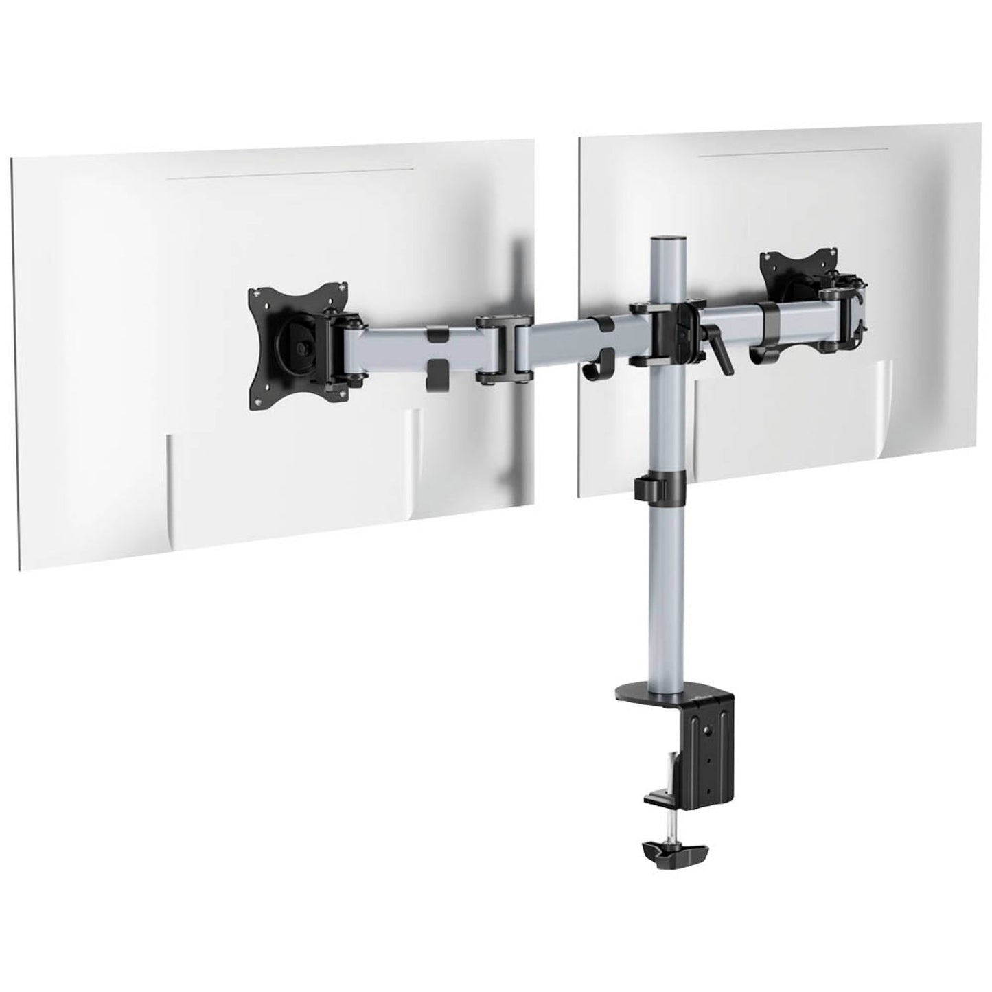DURABLE Monitor-Halterung SELECT silber für 2 Monitore, Tischklemme, Tischbohrung | 509523