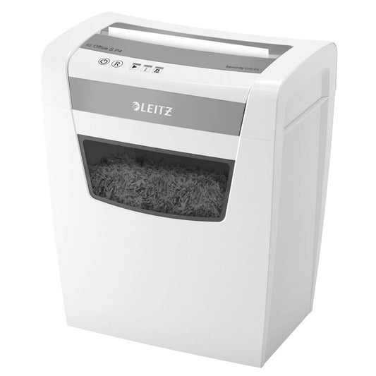 LEITZ Office S Aktenvernichter mit Partikelschnitt P-4, 4 x 28 mm, bis , weiß | 80990000