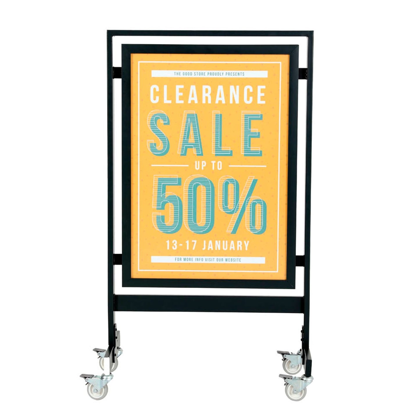 update displays Kundenstopper Square grau DIN A1 2 Fächer | PRJ0101585