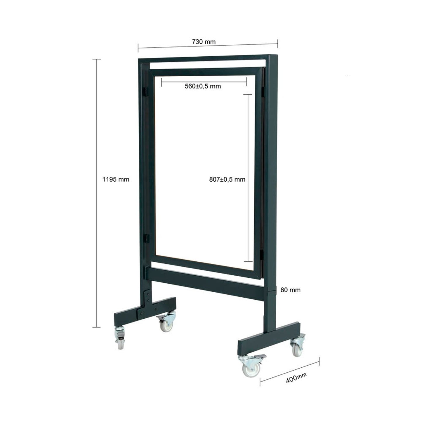 update displays Kundenstopper Square grau DIN A1 2 Fächer | PRJ0101585
