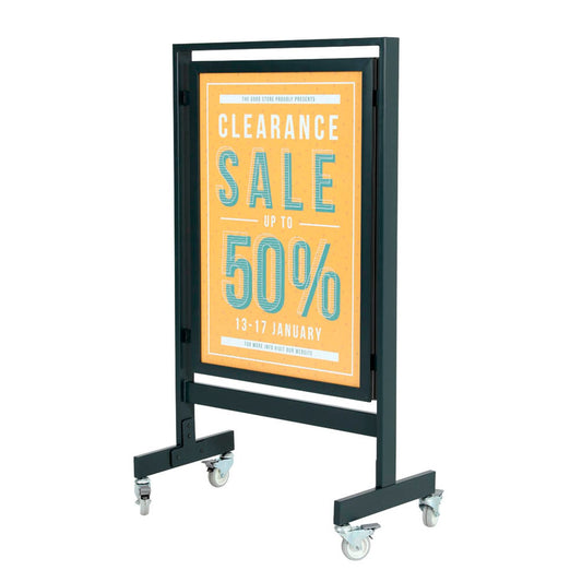 update displays Kundenstopper Square grau DIN A1 2 Fächer | PRJ0101585