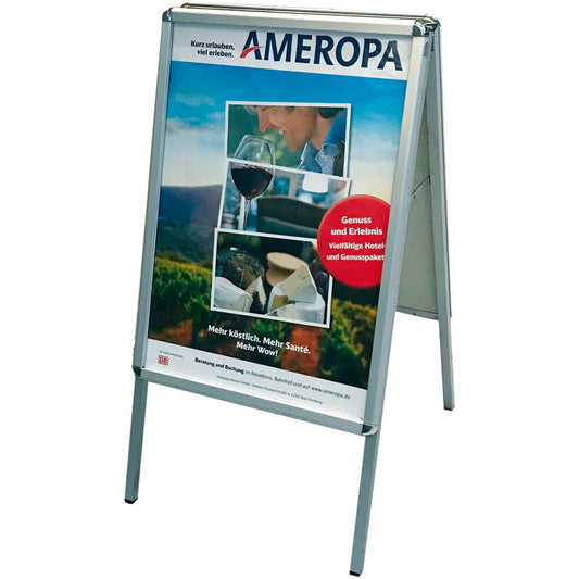 update displays Kundenstopper silber DIN A1 2 Fächer | UAB320HNA1X1000