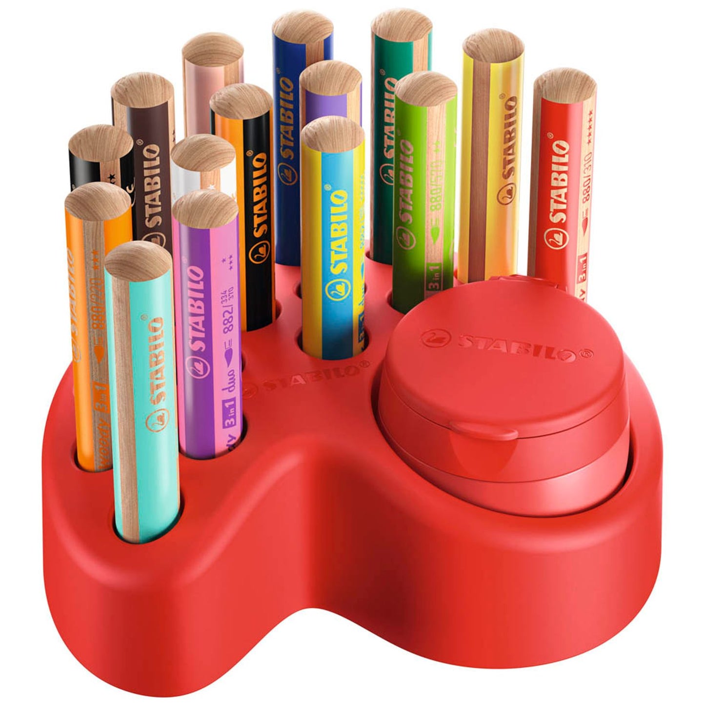 STABILO woody 3in1 Buntstifte farbsortiert | 880/15-01 | 1 Pack = 15 St.