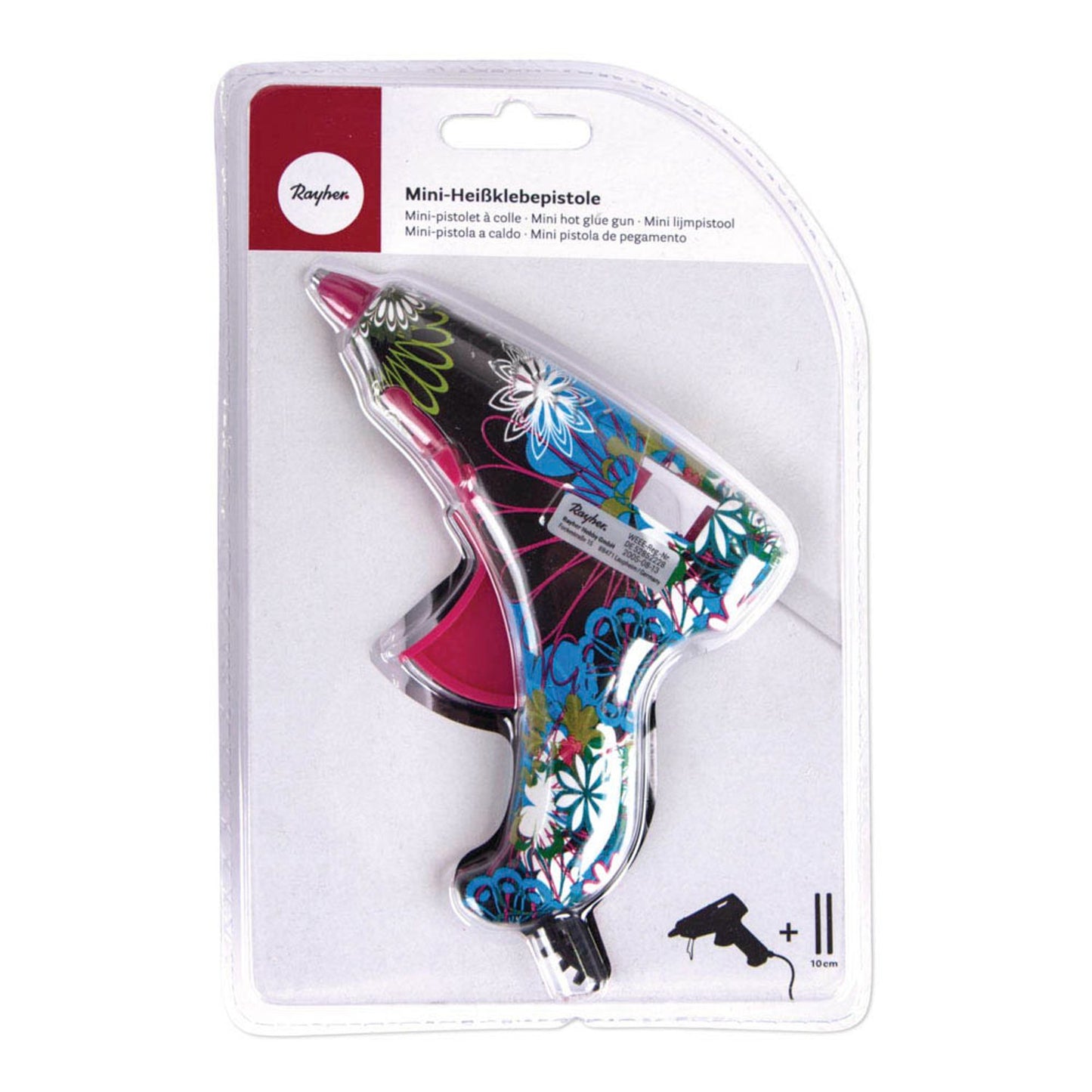 Rayher Mini Dschungel Heißklebepistole farbig | 30216000