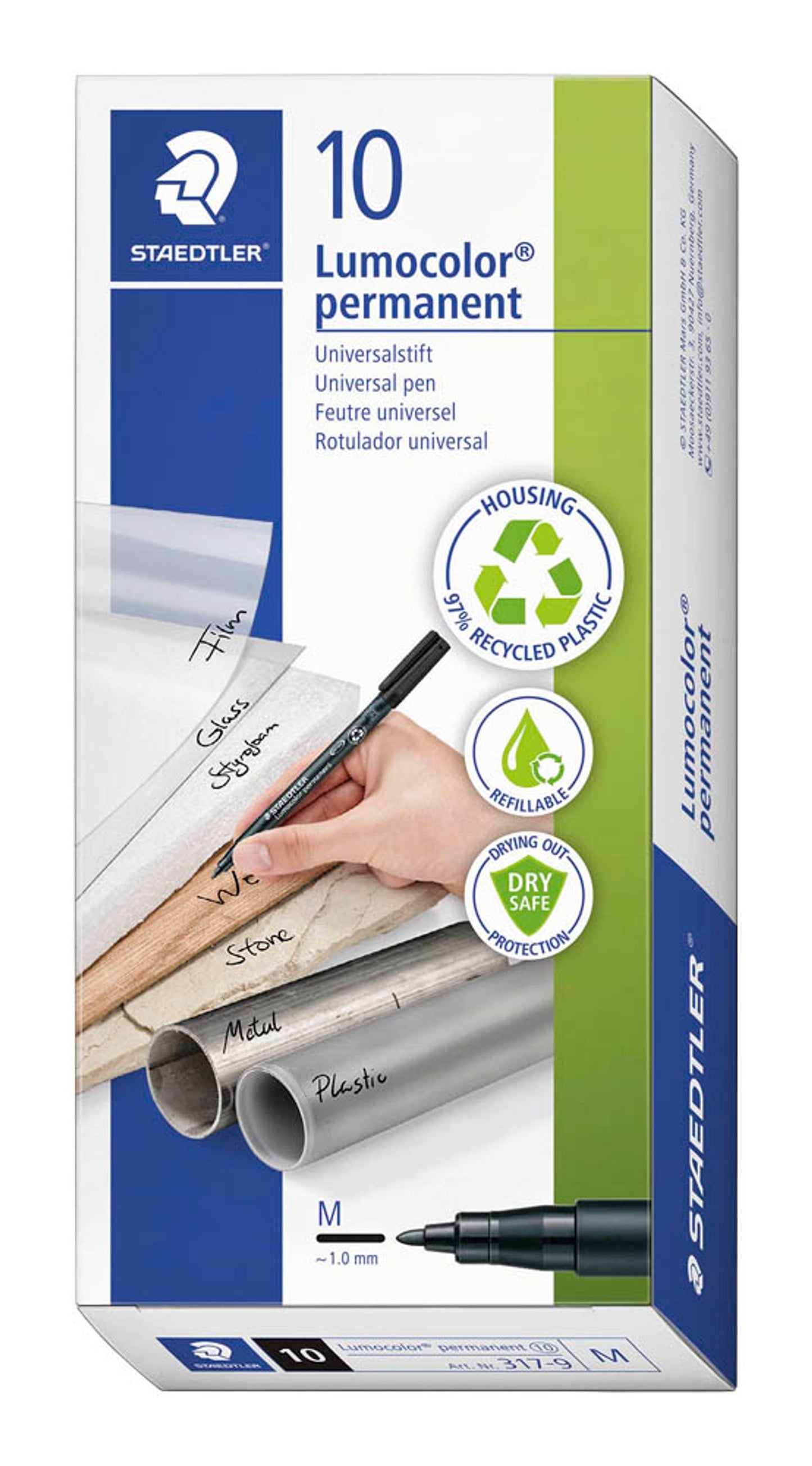 STAEDTLER Lumocolor Folienstifte 1,0 mm permanent