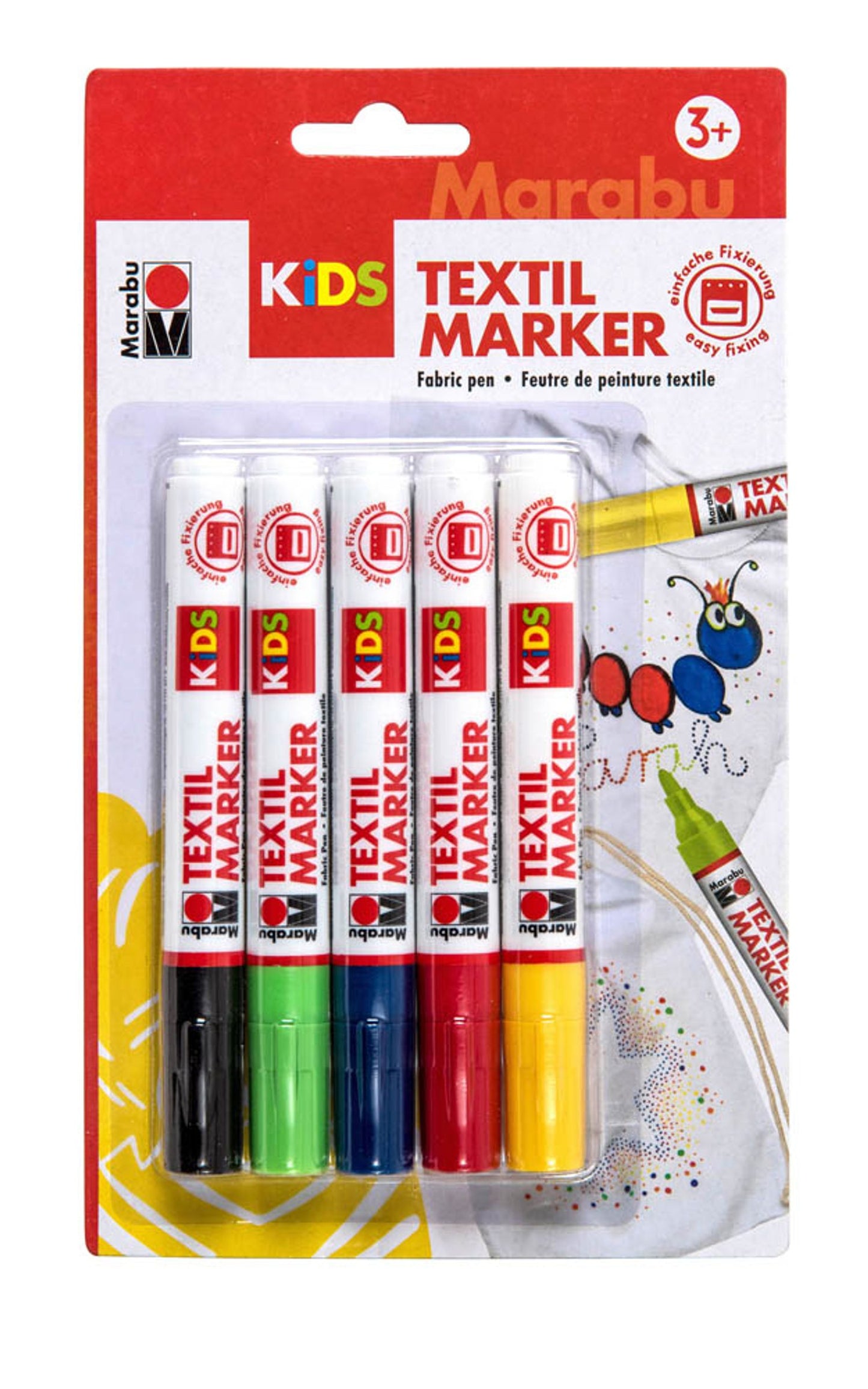 Marabu KiDS Textilmarker farbsortiert 3,0 mm