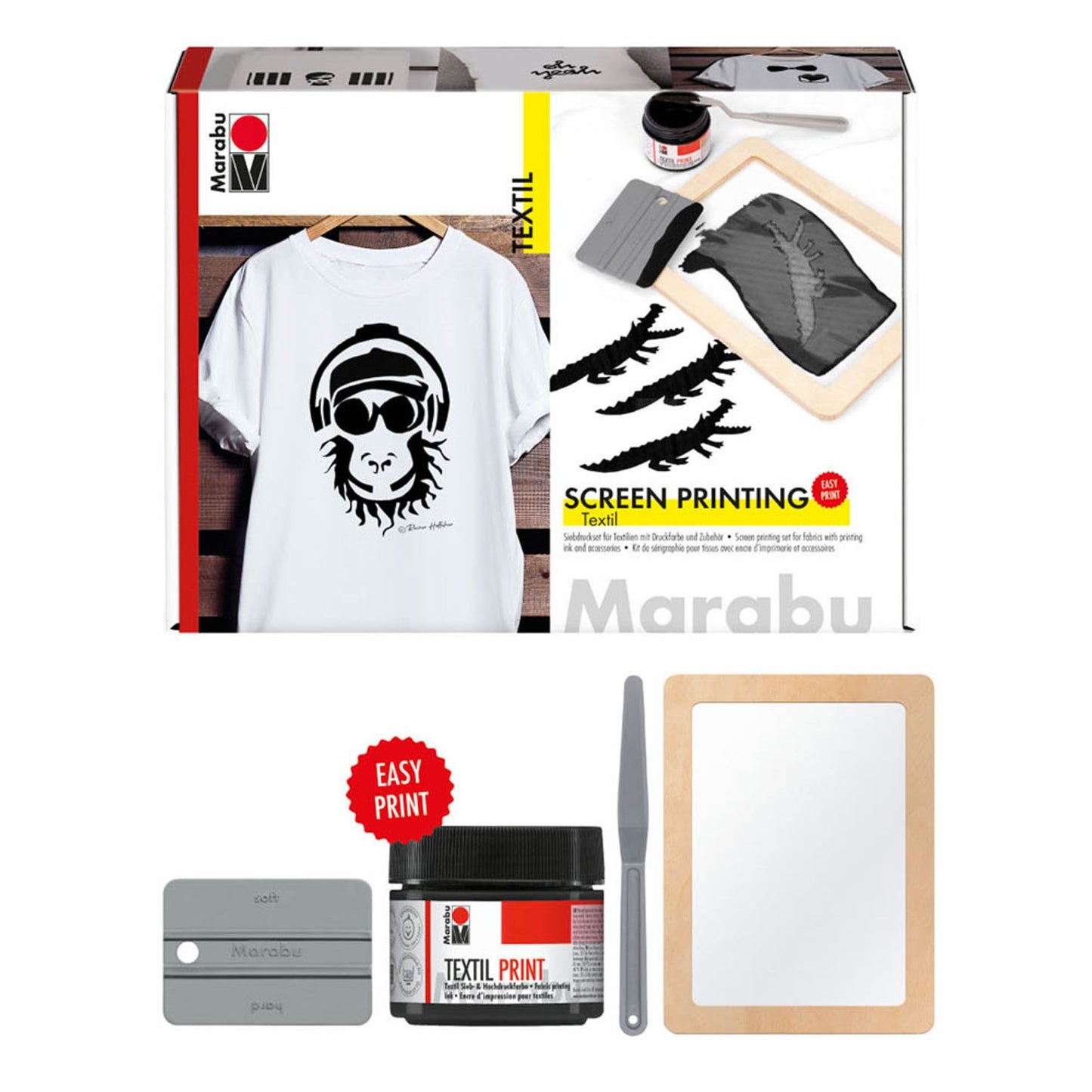 Marabu Zeichenschablonen-Set Textil schwarz | 1703000000082