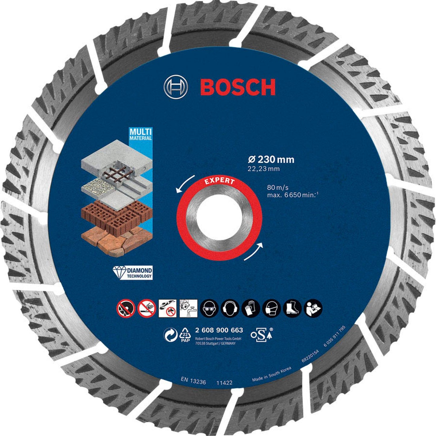 BOSCH Diamant-Trennscheibe EXPERT MultiMaterial | 2608900663