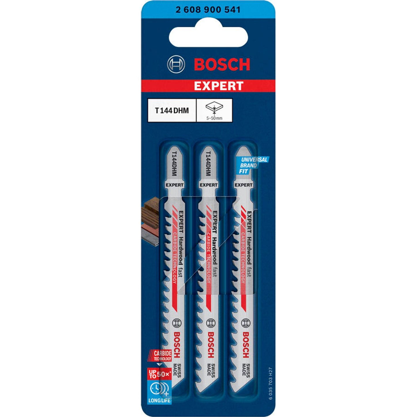 BOSCH EXPERT Hardwood Fast T 144 DHM Stichsägeblätter | 2608900541