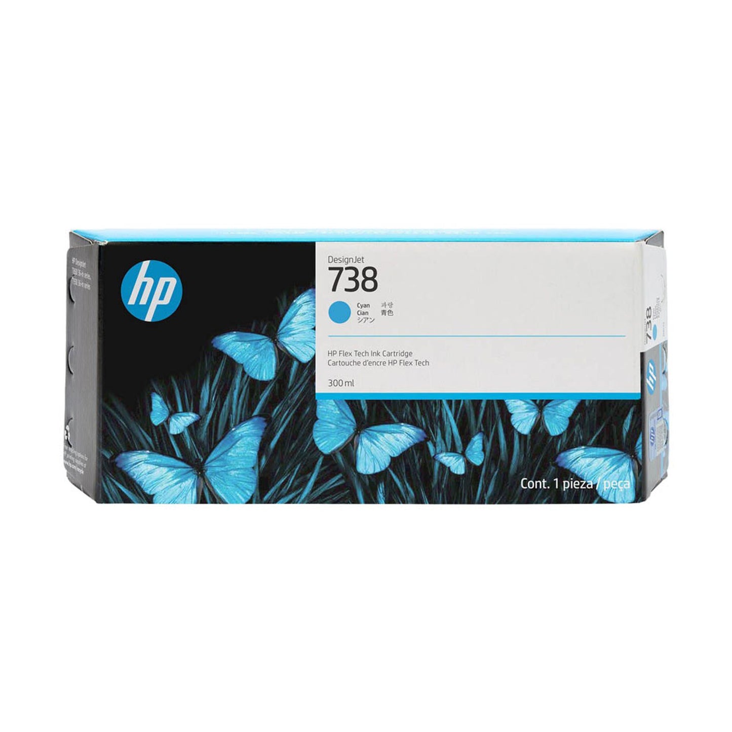 HP 738 () cyan Druckerpatrone | 676M6A
