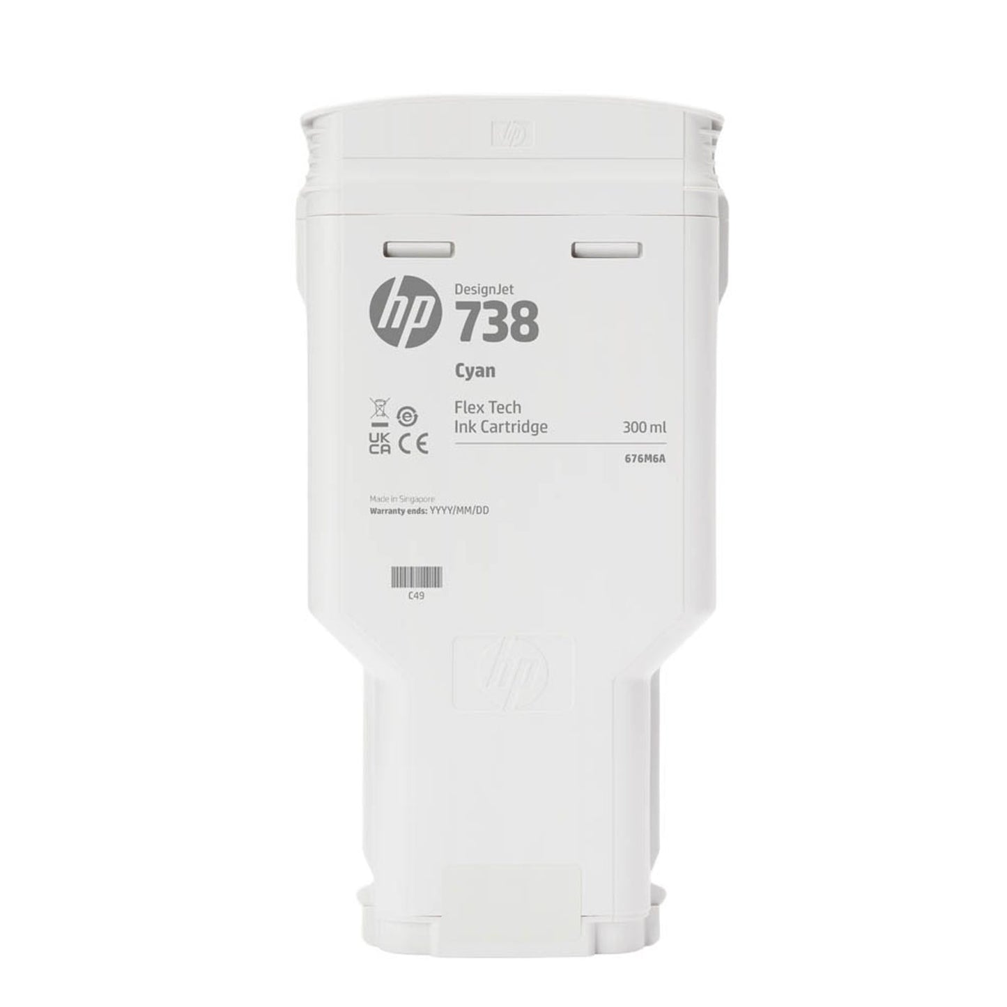 HP 738 () cyan Druckerpatrone | 676M6A
