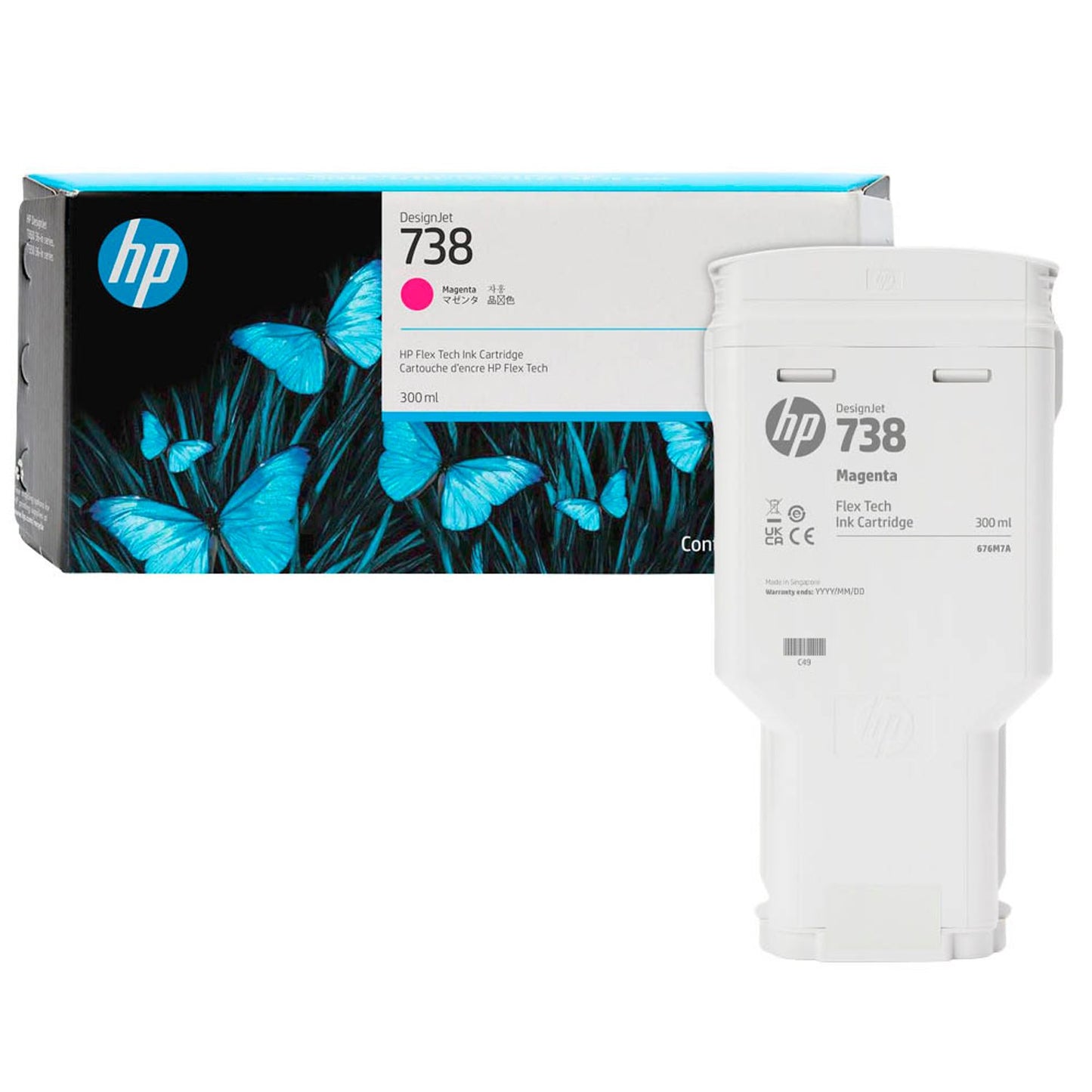 HP 738 () magenta Druckerpatrone | 676M7A