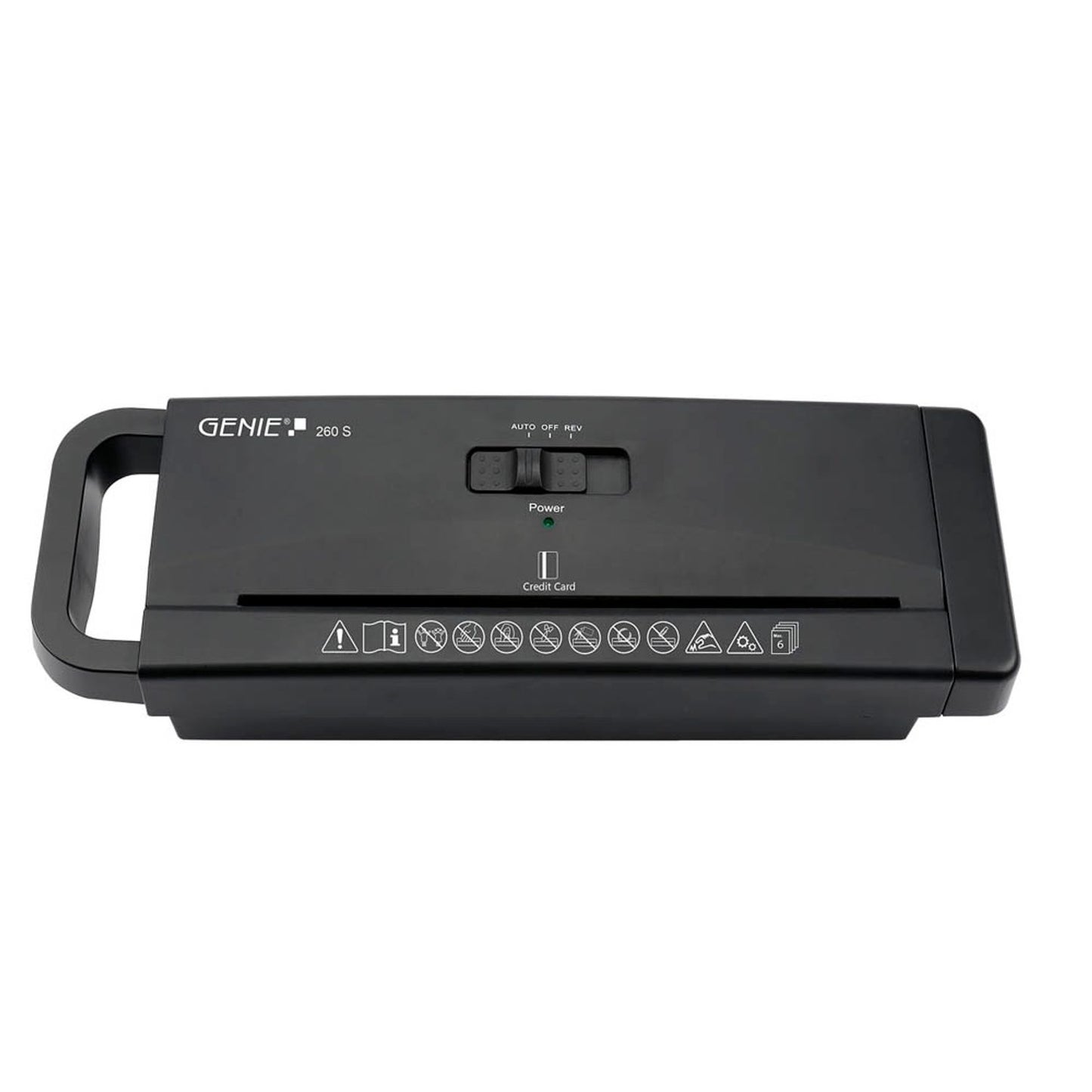 GENIE 260 S Aktenvernichter mit Streifenschnitt P-2, 6 mm, bis , schwarz | 12519