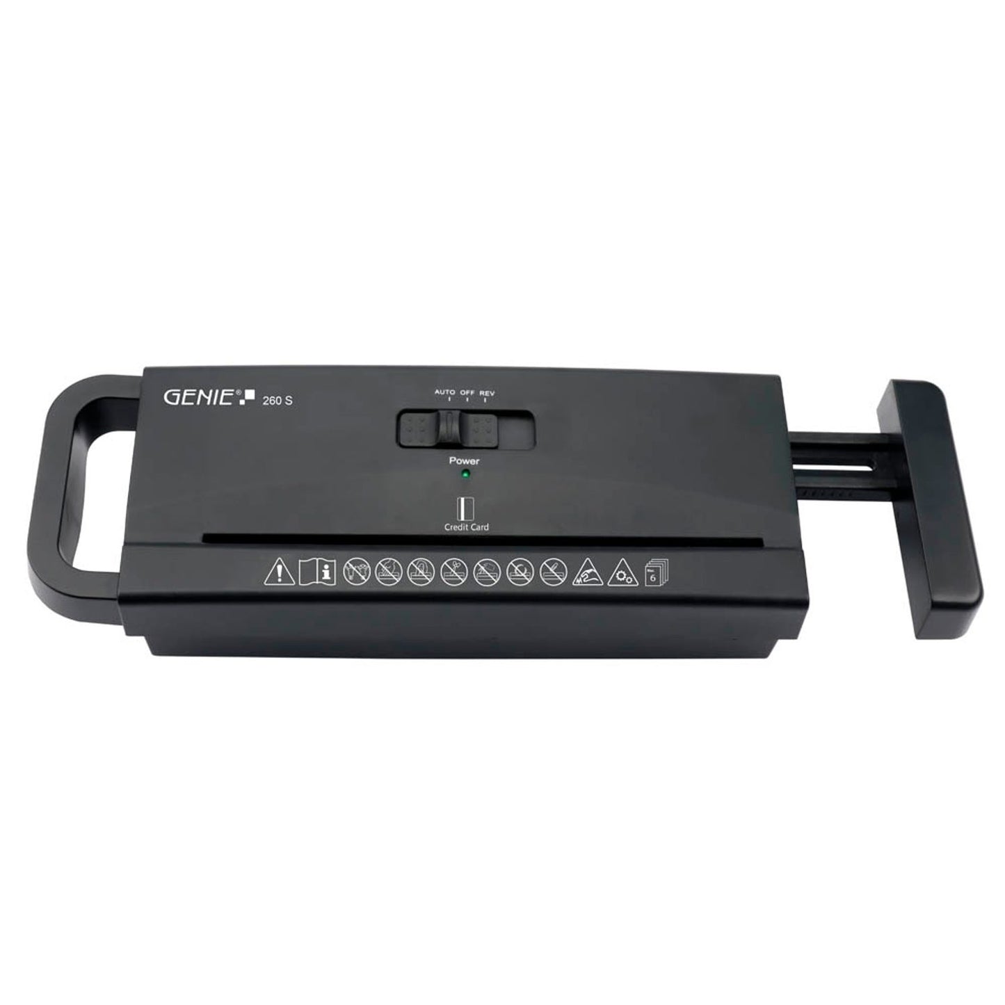 GENIE 260 S Aktenvernichter mit Streifenschnitt P-2, 6 mm, bis , schwarz | 12519
