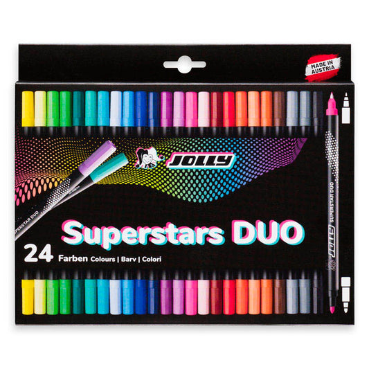 JOLLY Next Supersta Duo Filzstifte farbsortiert | 4425-0028 | 1 Pack = 24 St.