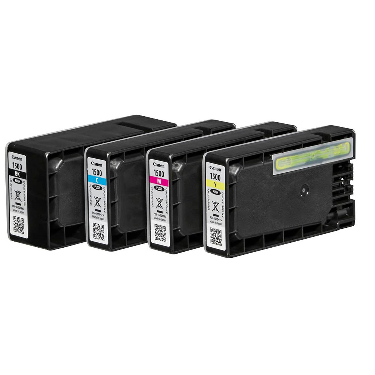 Canon PGI-1500 BK/C/M/Y schwarz, cyan, magenta, gelb Druckerpatronen, 4er-Set | 9218B006 | 1 Pack = 4 St.