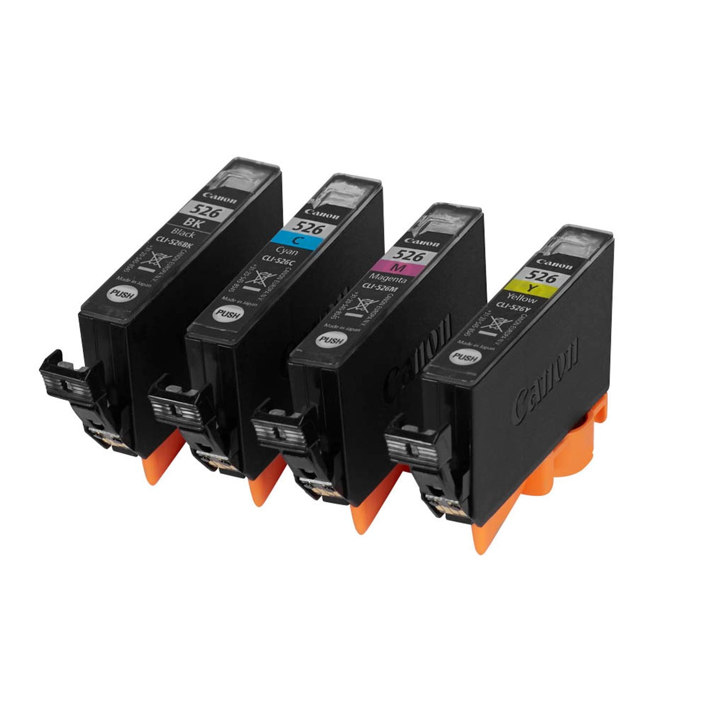 Canon CLI-526 C/M/Y/BK schwarz, cyan, magenta, gelb Druckerpatronen + Fotopapier | 4540B019