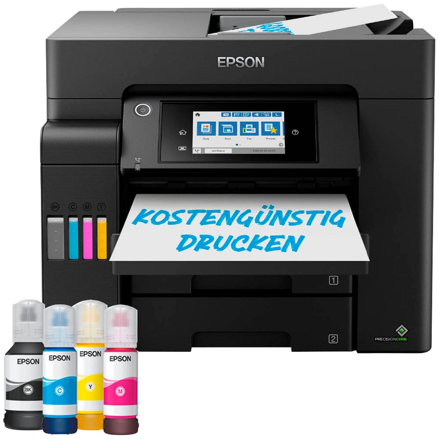 EPSON EcoTank ET-5805 4 in 1 Tintenstrahl-Multifunktionsdrucker schwarz | C11CJ30405