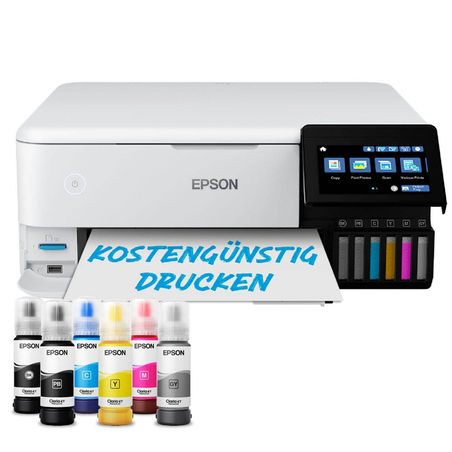 EPSON EcoTank ET-8500 3 in 1 Tintenstrahl-Multifunktionsdrucker weiß | C11CJ20401