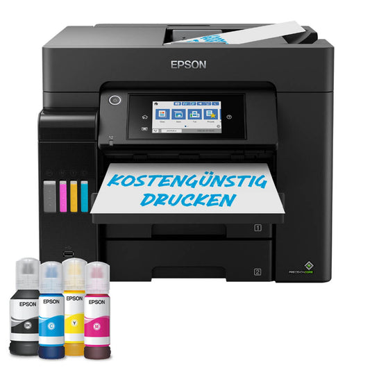 EPSON EcoTank ET-5855 4 in 1 Tintenstrahl-Multifunktionsdrucker schwarz | C11CJ29406