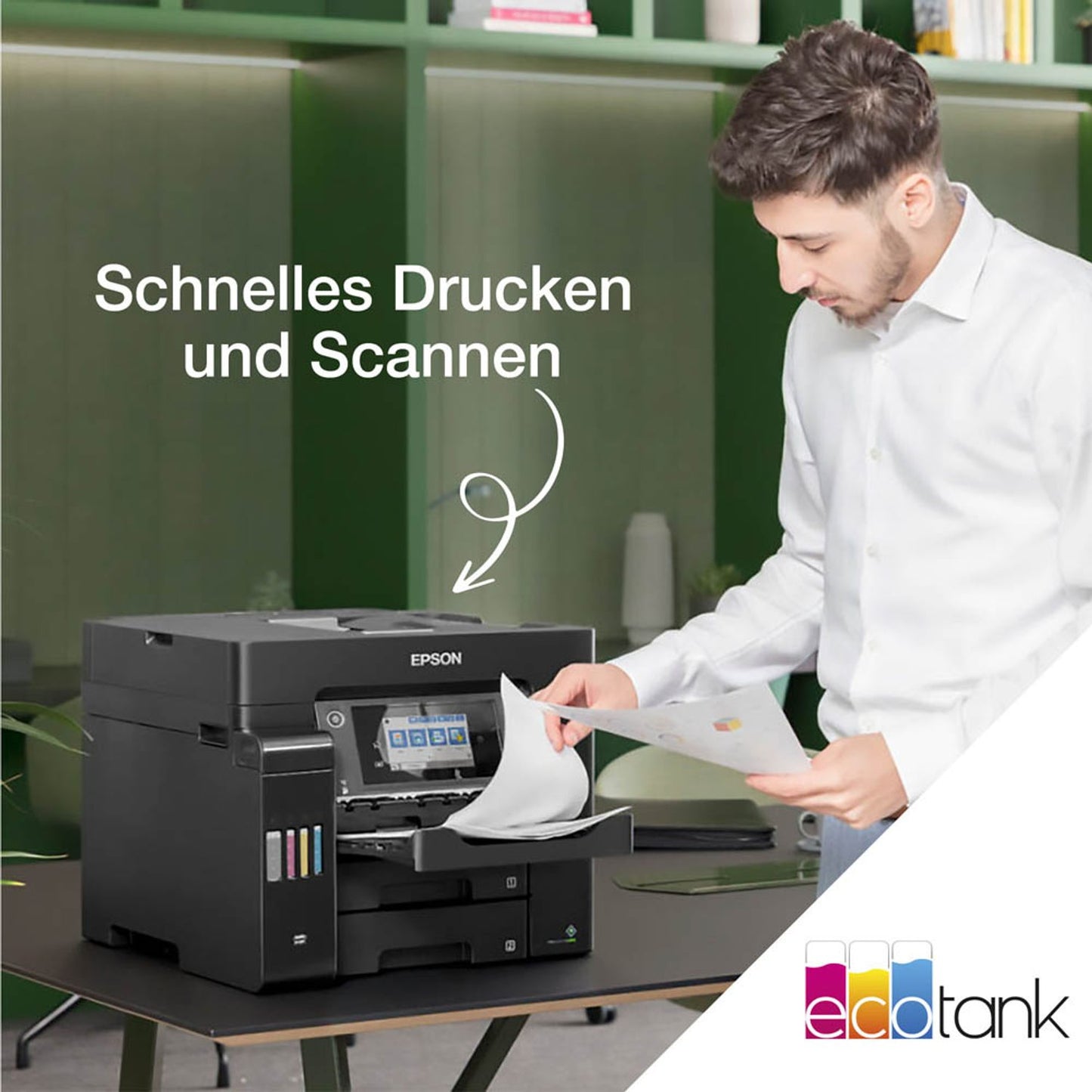 EPSON EcoTank ET-5850 4 in 1 Tintenstrahl-Multifunktionsdrucker schwarz | C11CJ29401