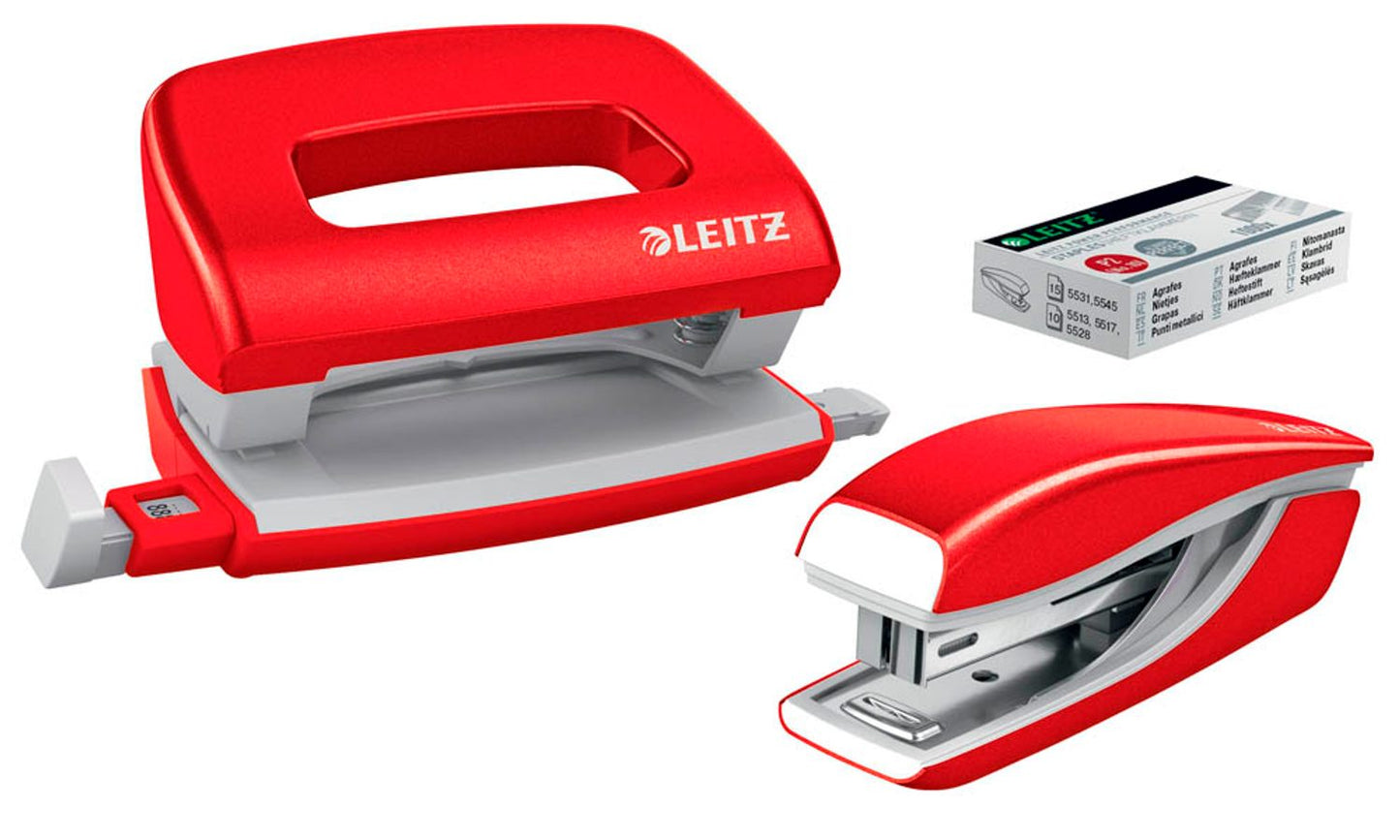 LEITZ Locher und Heftgeräte Set NeXXt WOW