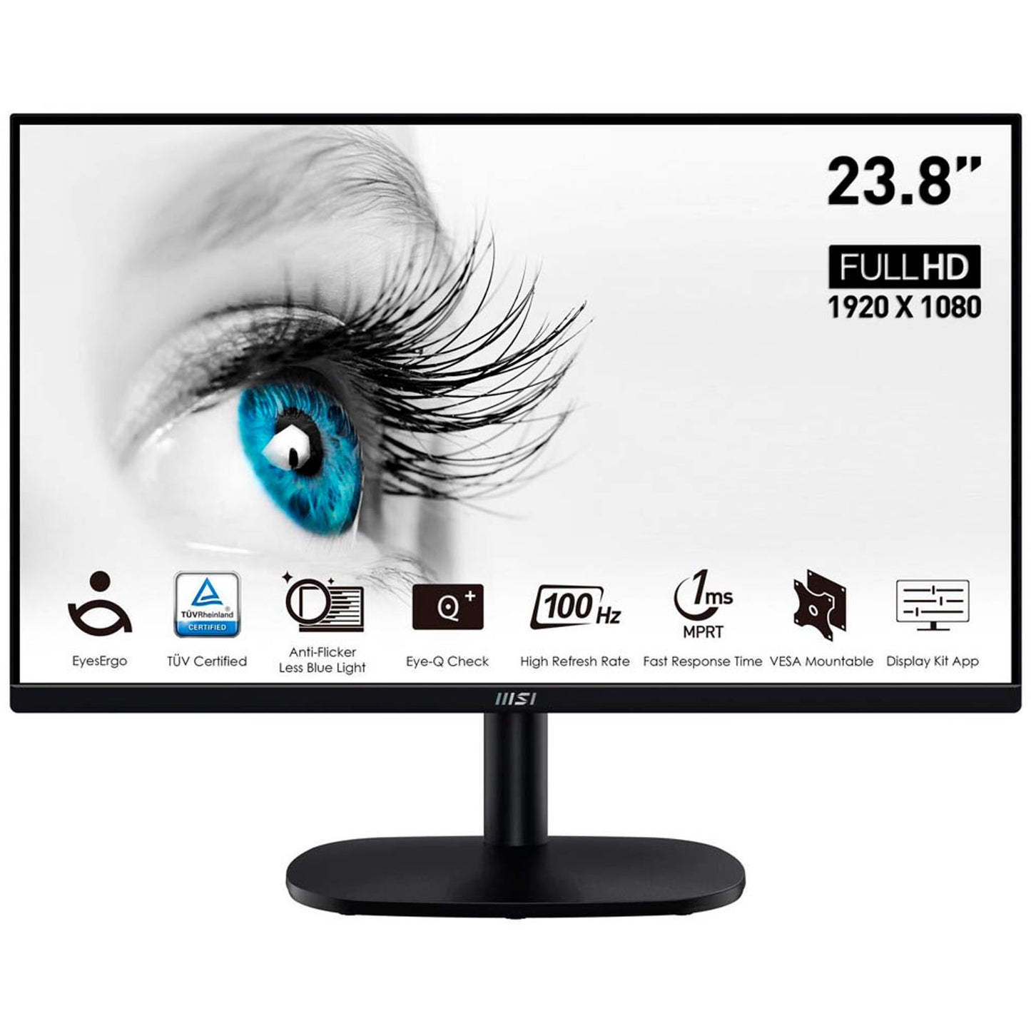 msi PRO MP245VDE Monitor 60,0 cm (24,0 Zoll) schwarz | 9S6-3PC0CM-003