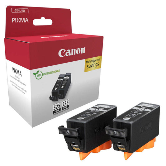 Canon PGI-525 PGBK Twin-Pack schwarz Druckerpatronen, 2er-Set | 4529B017 | 1 Pack = 2 St.