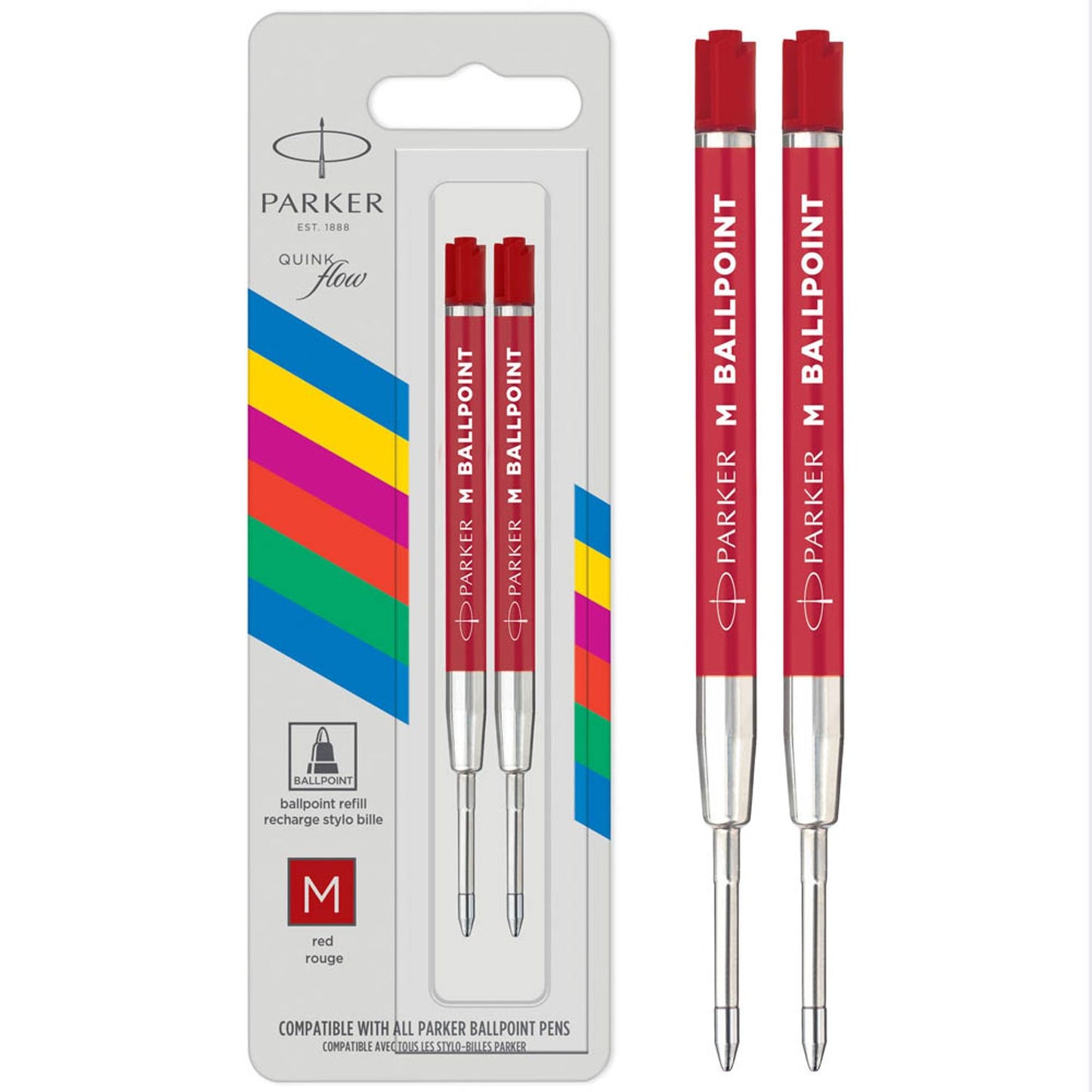 PARKER QUINKflow Basic Kugelschreiberminen M, 2 St.