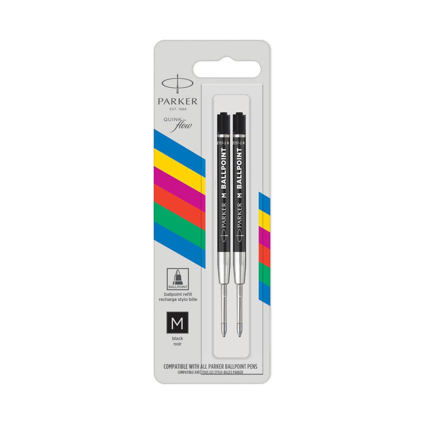 PARKER QUINKflow Basic Kugelschreiberminen M, 2 St.