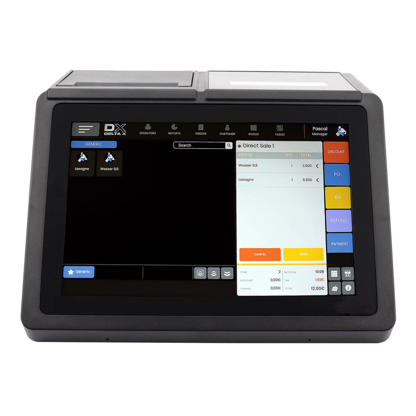 OLYMPIA Registrierkasse T110 (ohne TSE-Lizenz) schwarz | 941101000