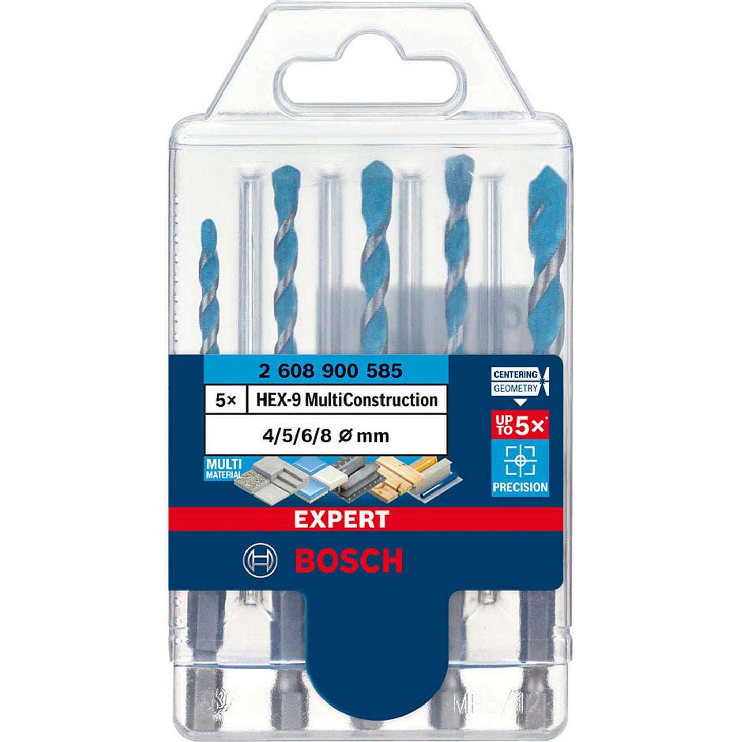 BOSCH EXPERT HEX-9 Bohrer-Set, 5-teilig | 2608900585