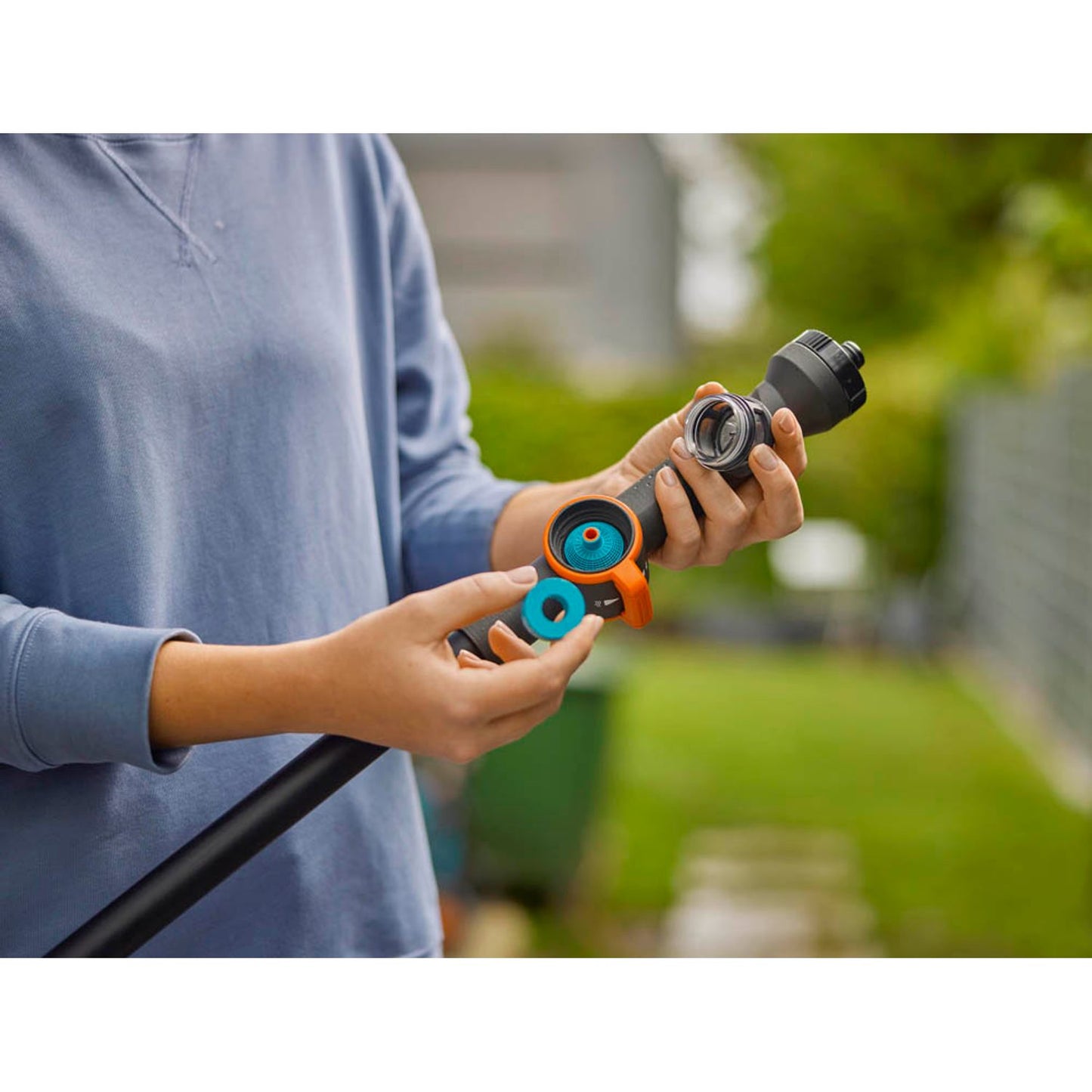 GARDENA Metall wasserführender Stiel für Gartenschlauch cleansystem M | 18802-20