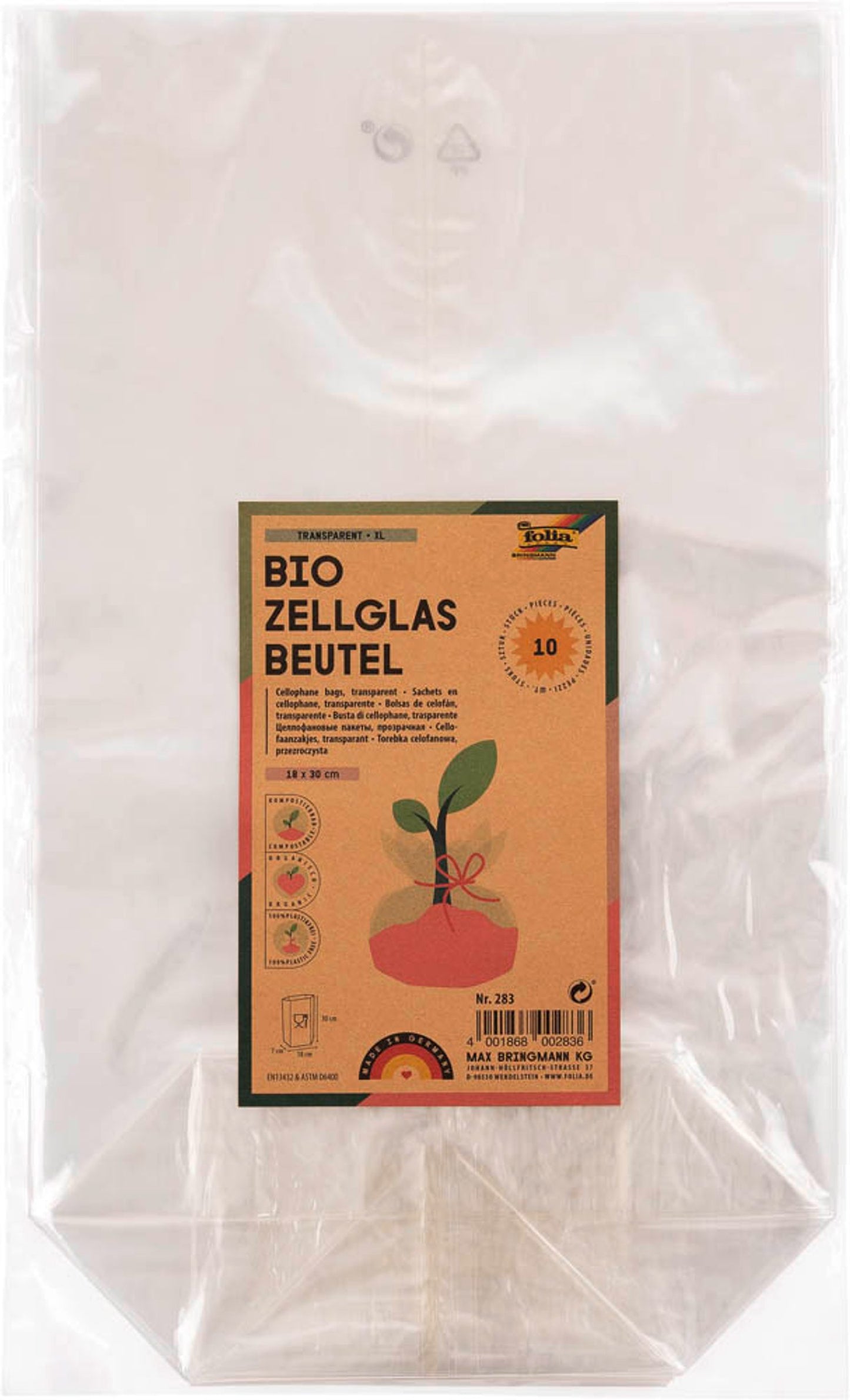 folia Zellglas-Bodenbeutel 10 St.