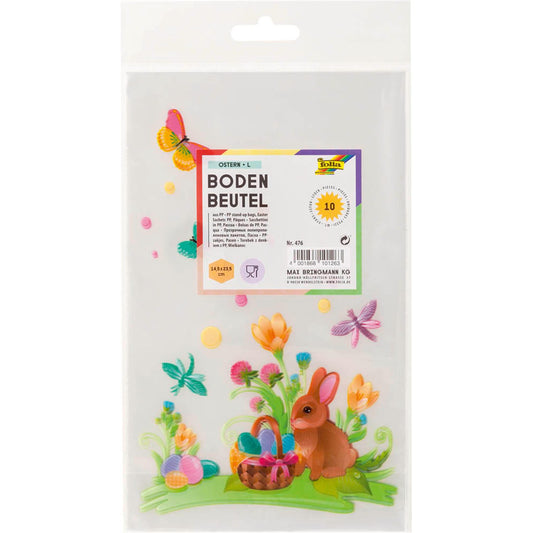 folia PP-Bodenbeutel L Ostern 14,5 x 23,5 cm | 476 | 1 Pack = 10 St.