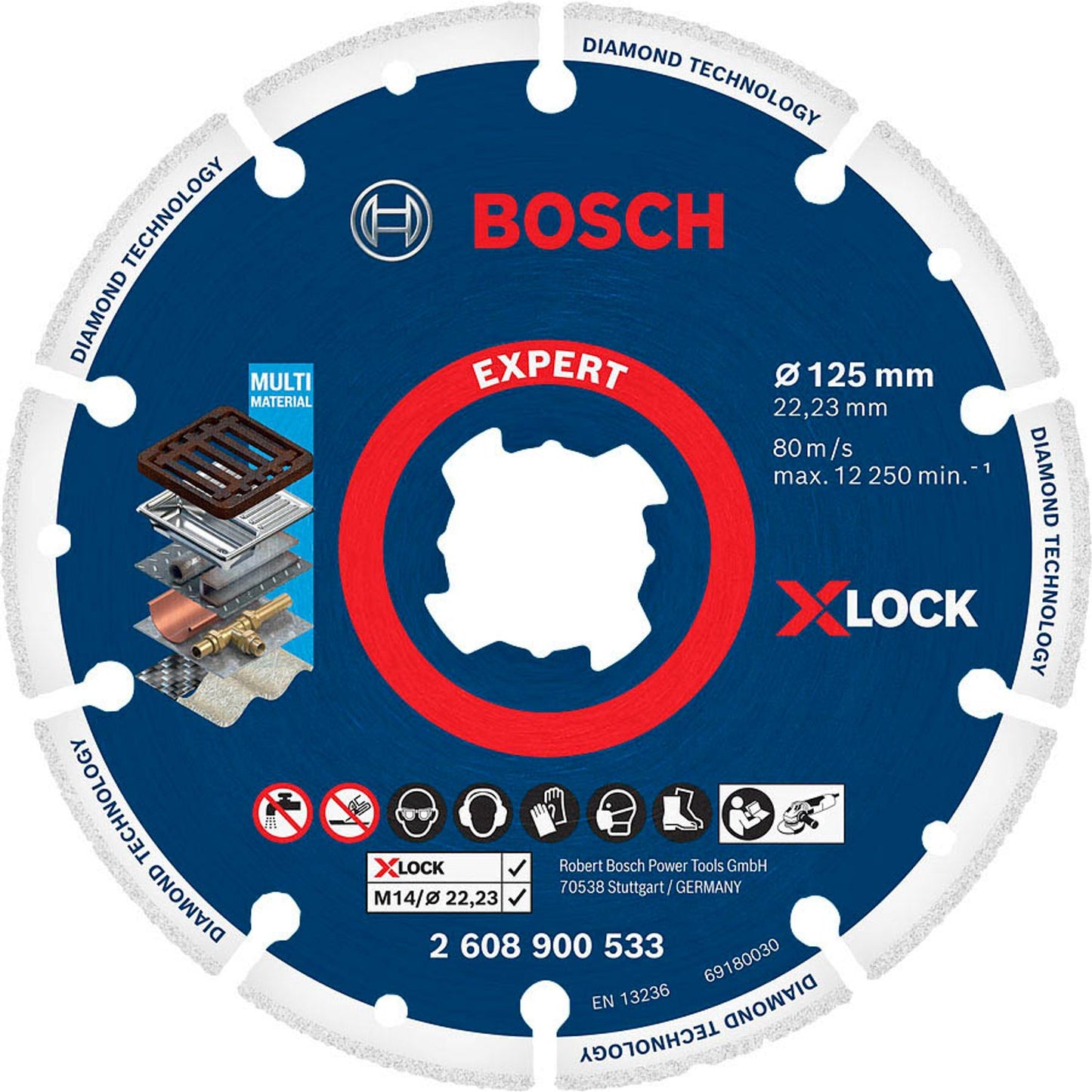 BOSCH Trennscheibe EXPERT Diamond Metal Wheel X-LOCK | 2608900533